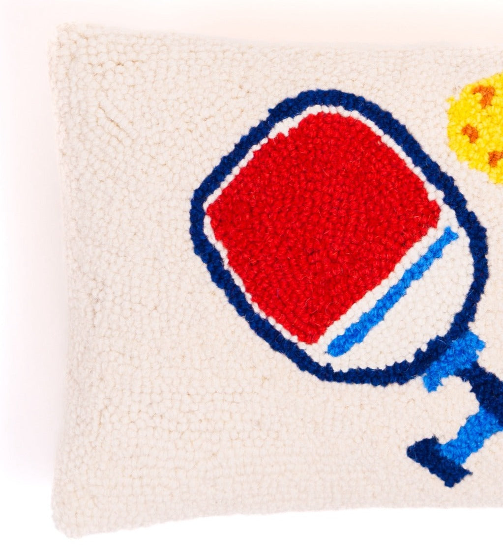 Up-close of Pickleball Paddle Hook Pillow