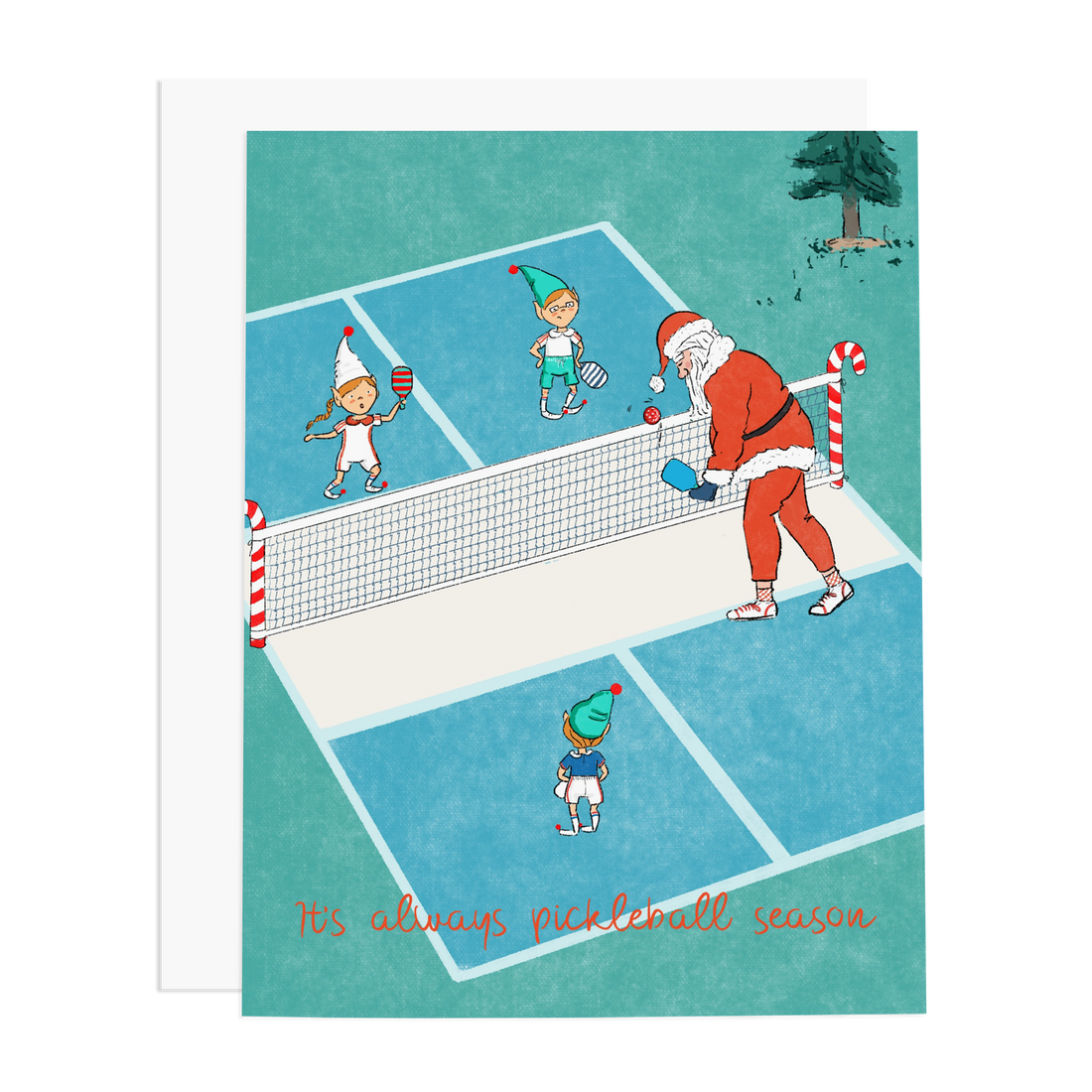 Its always pickleball season christmas greeting card