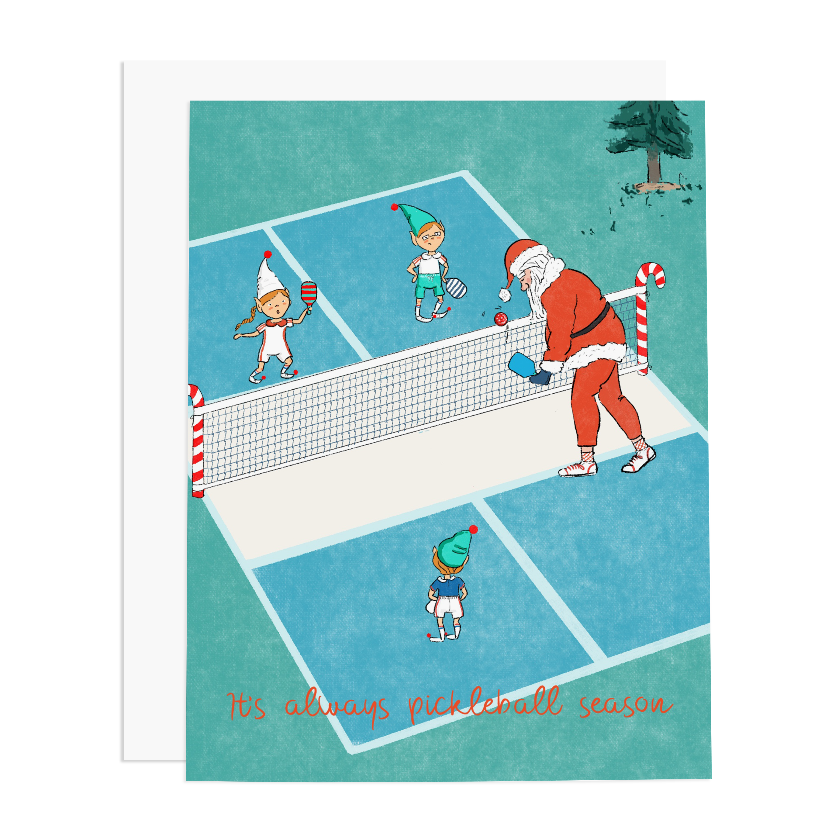 Its always pickleball season christmas greeting card