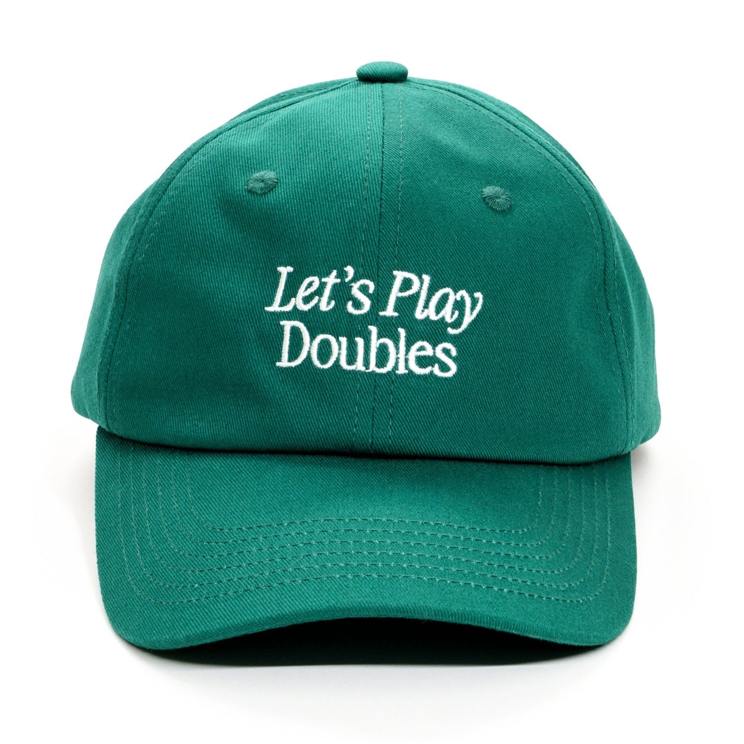 Green baseball hat that says Let&