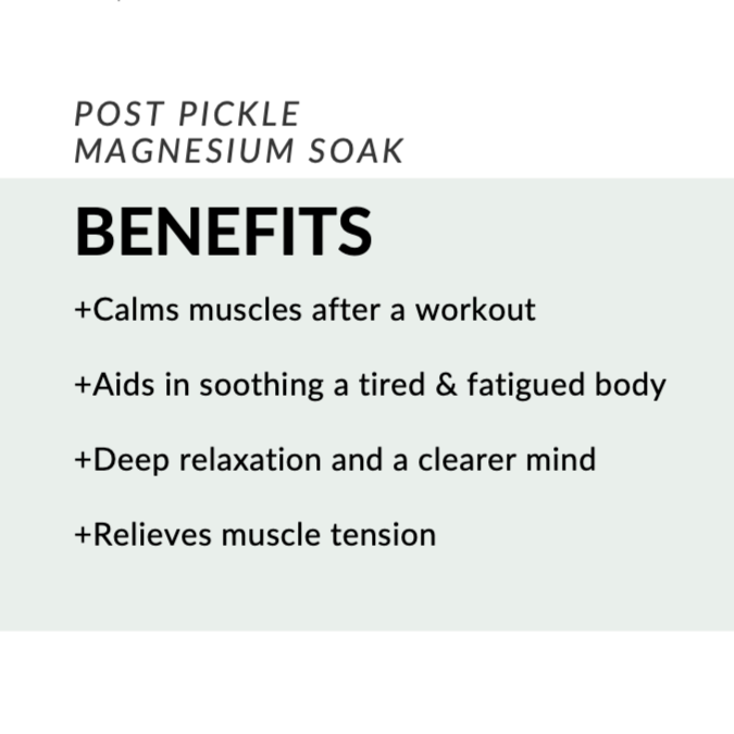 Benefits of post pickleball magnesium soak