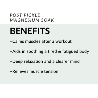 Benefits of post pickleball magnesium soak