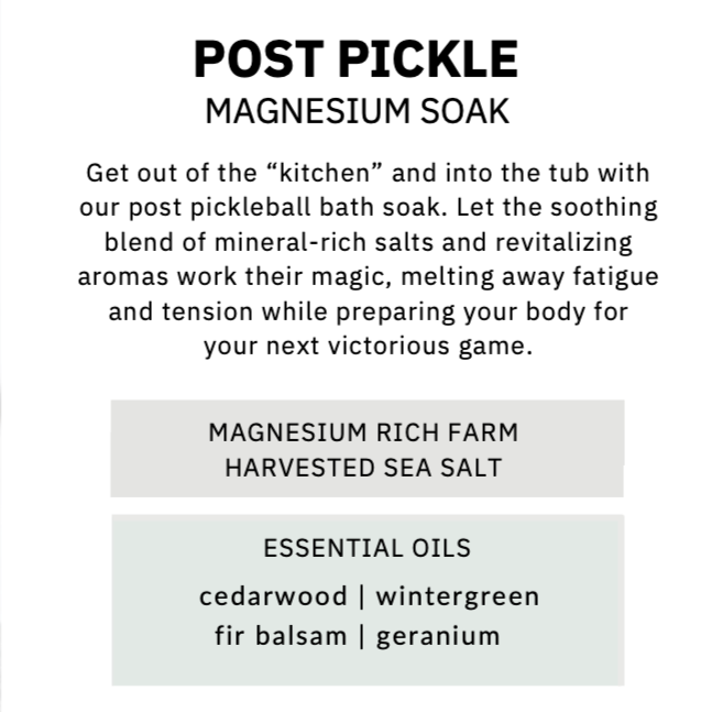 Details about of post pickleball magnesium soak