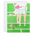 Pickleball card with the image of a couple hugging on a pickleball court.