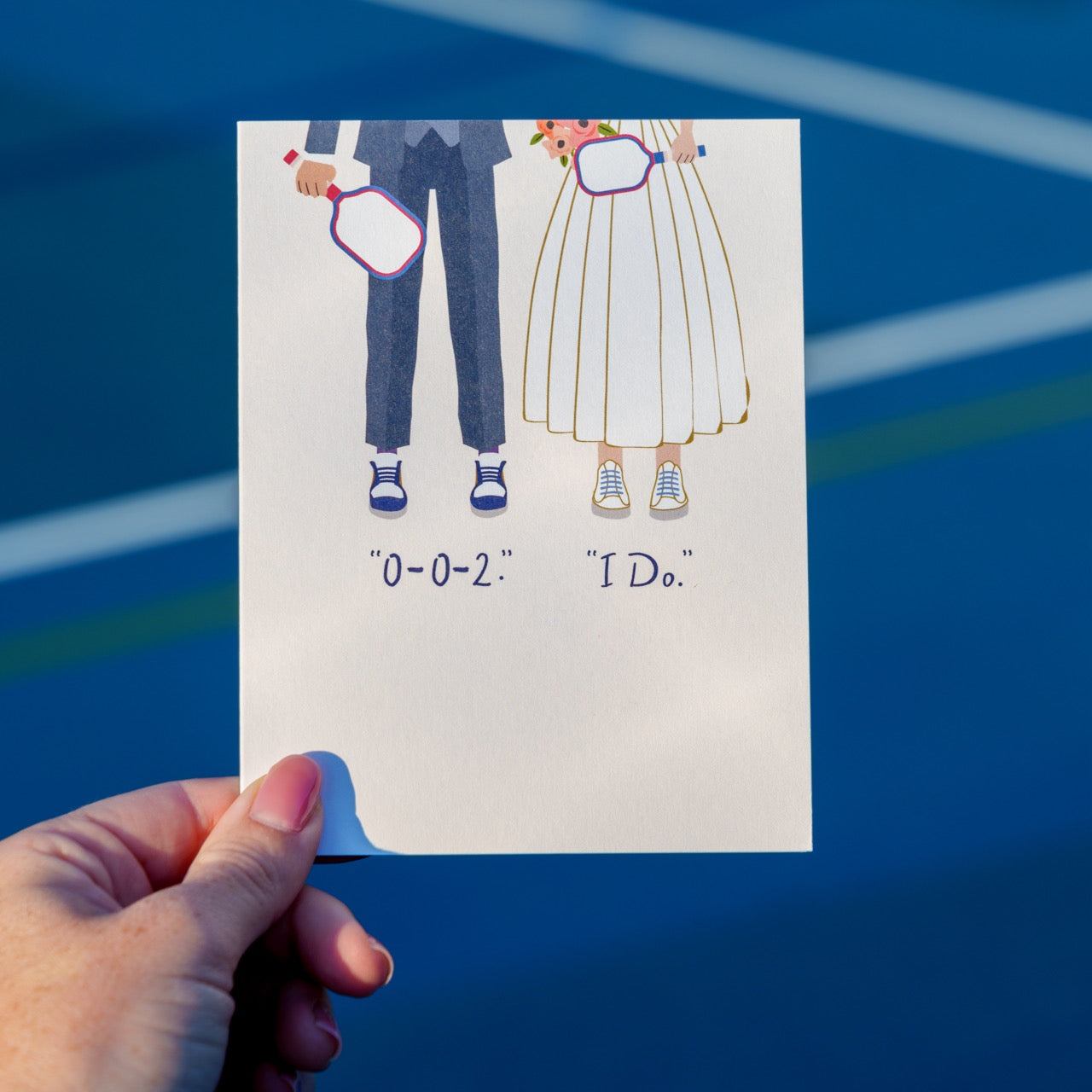 Pickleball Themed Wedding Card