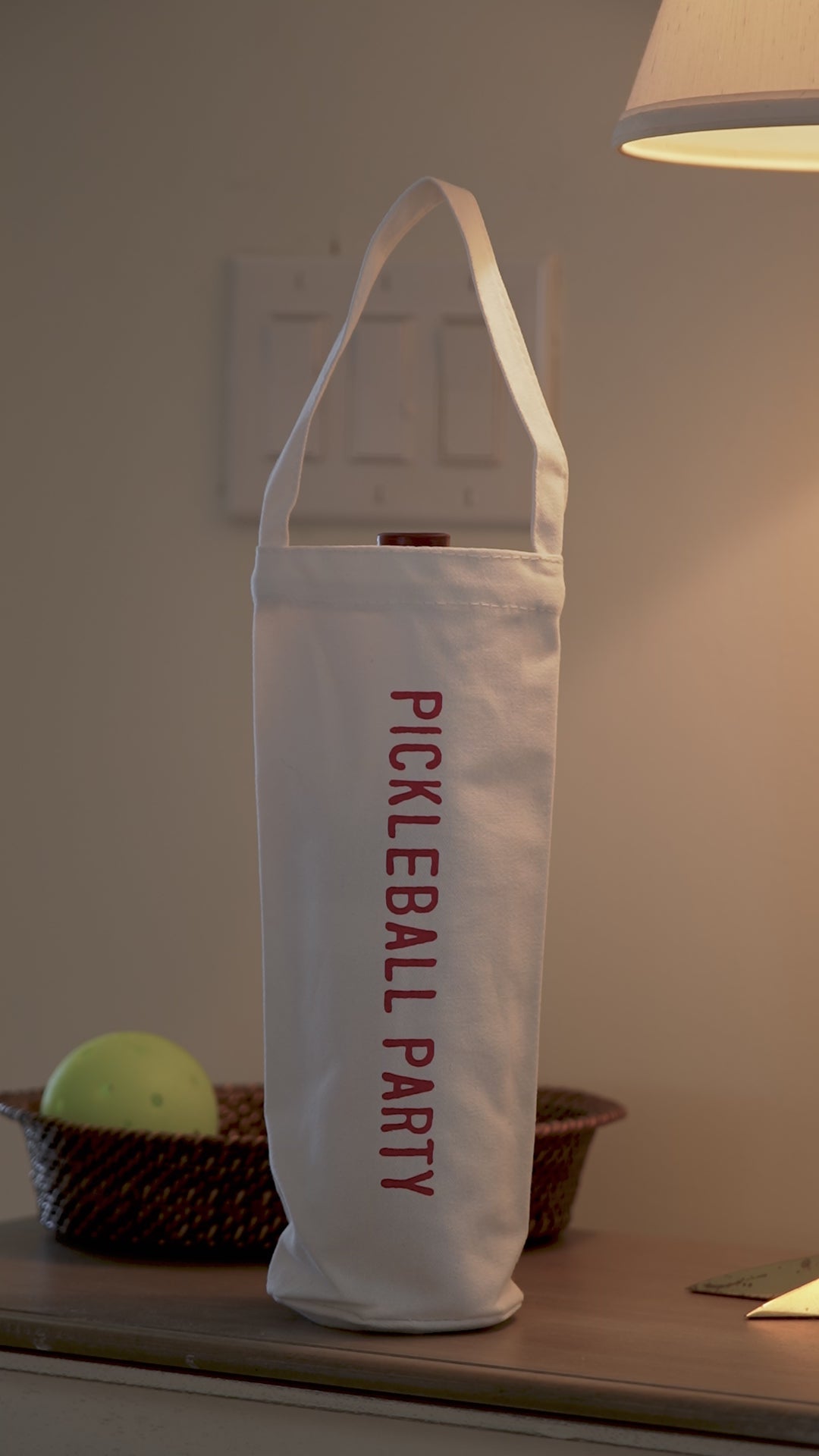 Pickleball Party Wine Bottle Bag