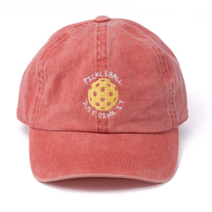 Red Embroidered Pickleball Baseball Hat - Shop The Courts