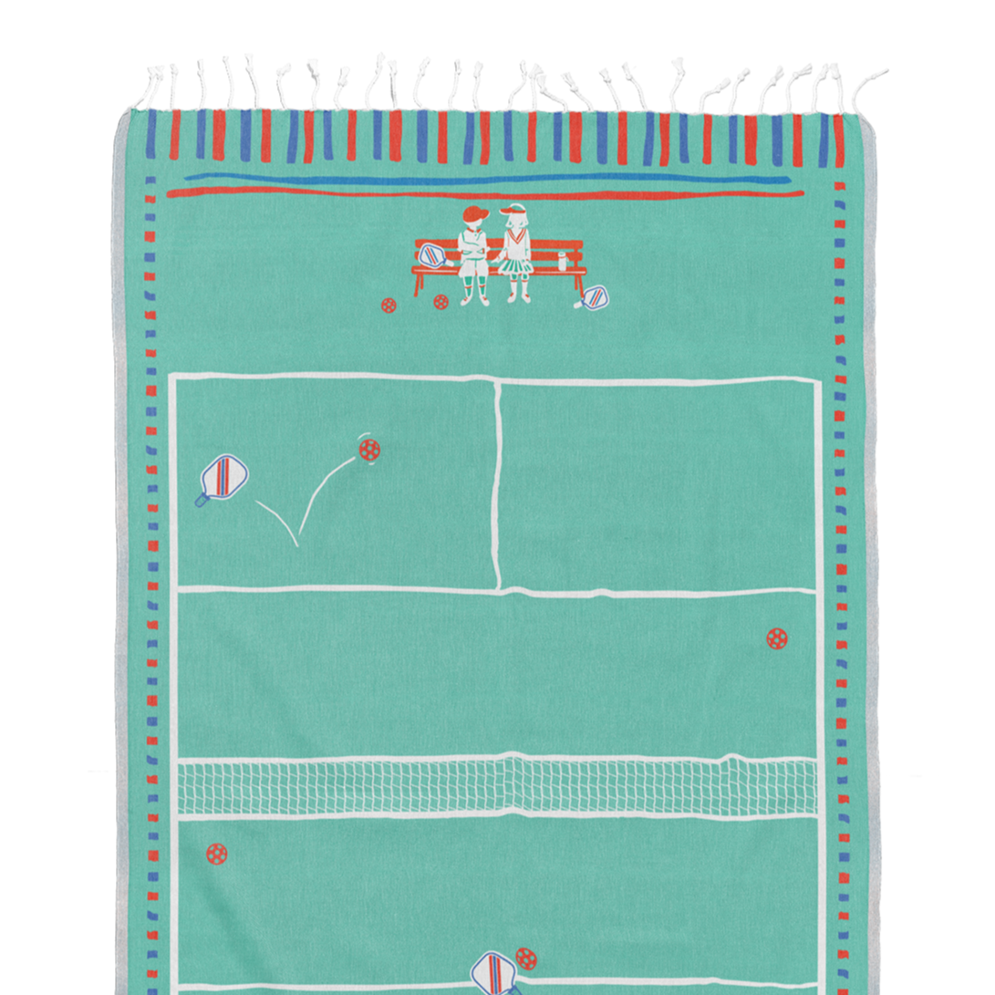 Top of Pickleball Turkish Beach Towel